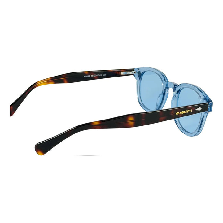 Wanderth Lentes De Sol Tahira Degrade Animal Print Naranja Claro Azul Negro