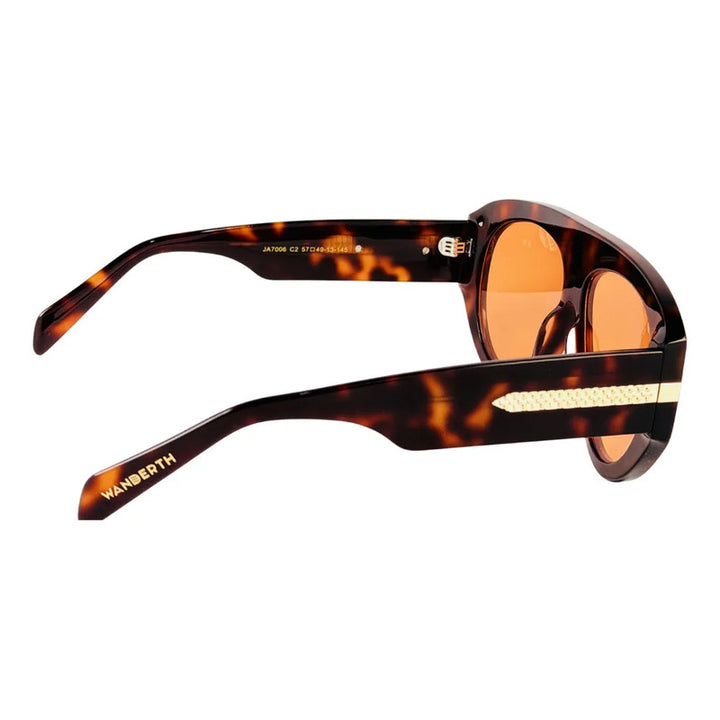 Wanderth Lentes De Sol Neria Solido Animal Print Naranja Claro Rosa