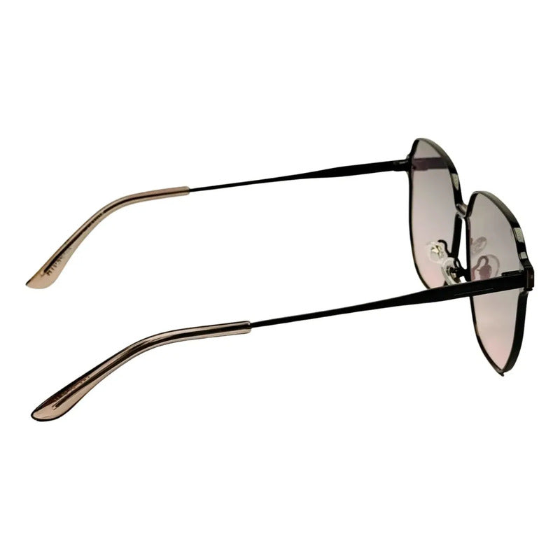 Wanderth Lentes De Sol Rayden Color Negro Lente Violeta Varilla Negro/transparente Armazón Negro Diseño Fashion