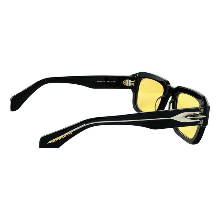 Wanderth Lentes De Sol Capri Solido Negro Amarillo