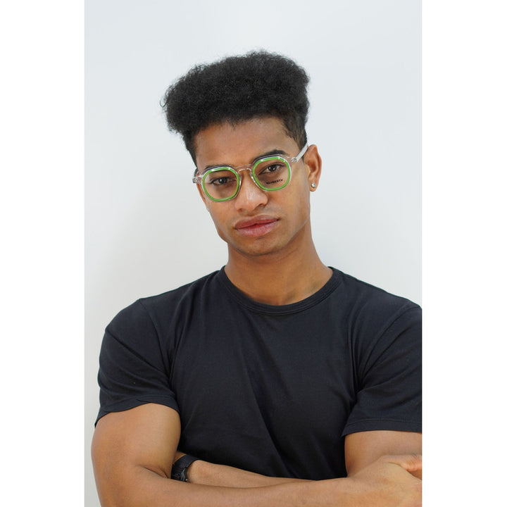 Montura Gafas Para Hombre Arkan Wanderth, Transparente Y Verde Transparente/verde