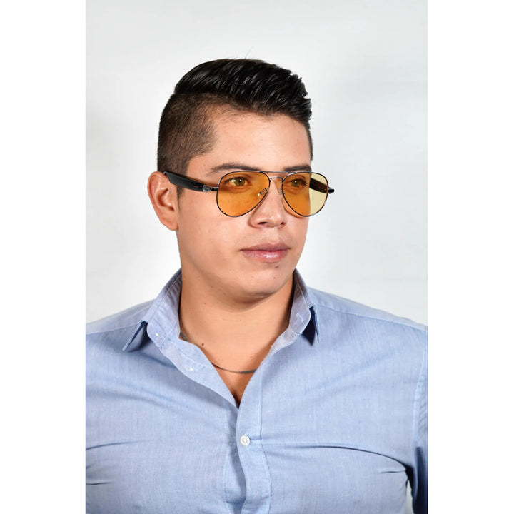 Wanderth Gafas Bluetooth Wavex Solido Plateado Ámbar Negro