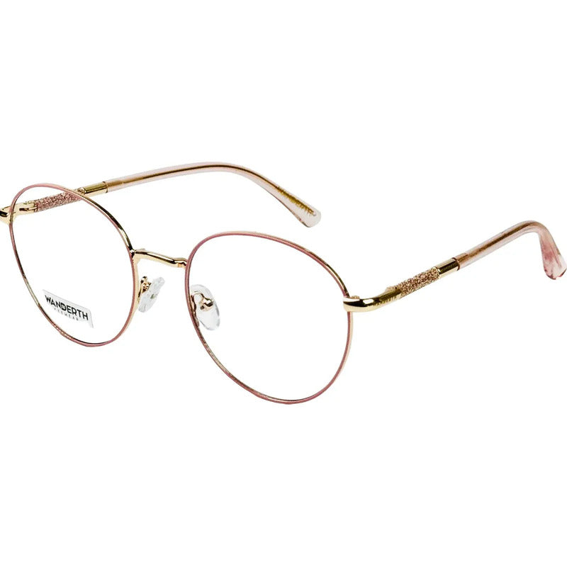 Montura Wanderth Aura Redonda Para Mujer De Metal Dorado Rosado