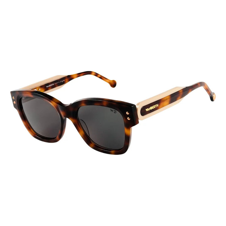 Wanderth Lentes De Sol Esme Solido Animal Print Gris