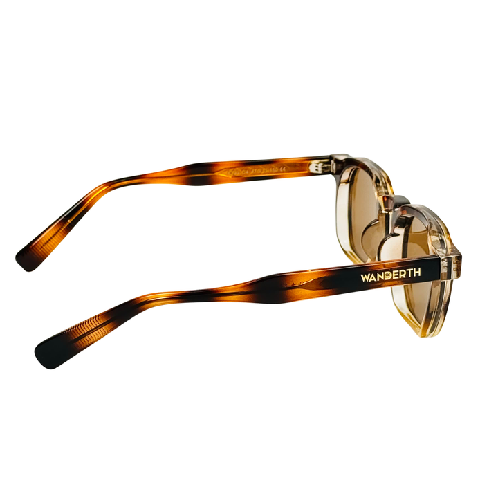 Wanderth Lentes De Sol Horizon Color Animal Print Lente Marrón Varilla Animal Print Armazón Animal Print Diseño Fashion