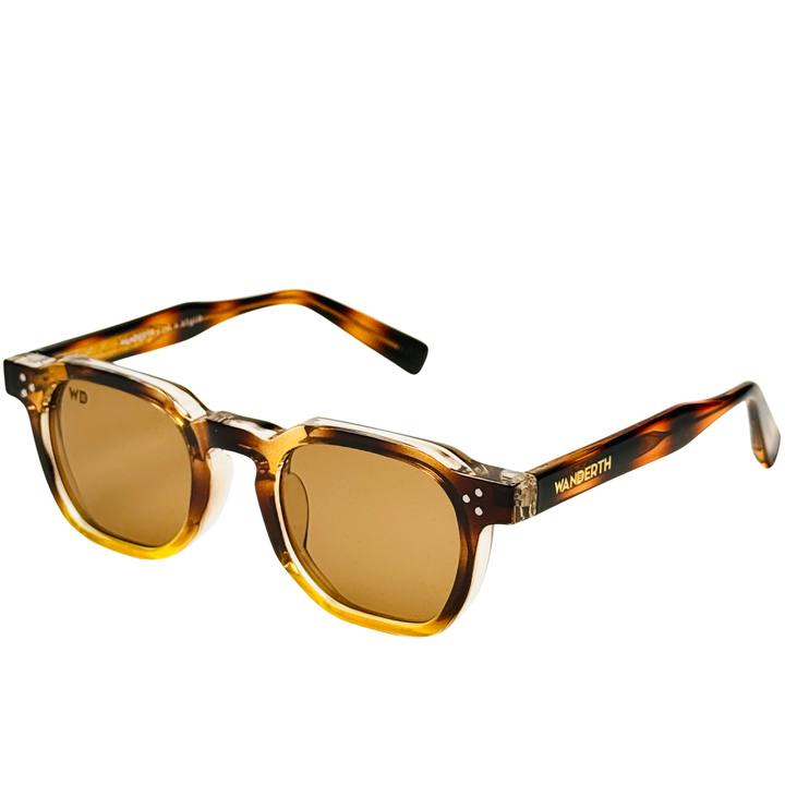 Wanderth Lentes De Sol Horizon Color Animal Print Lente Marrón Varilla Animal Print Armazón Animal Print Diseño Fashion