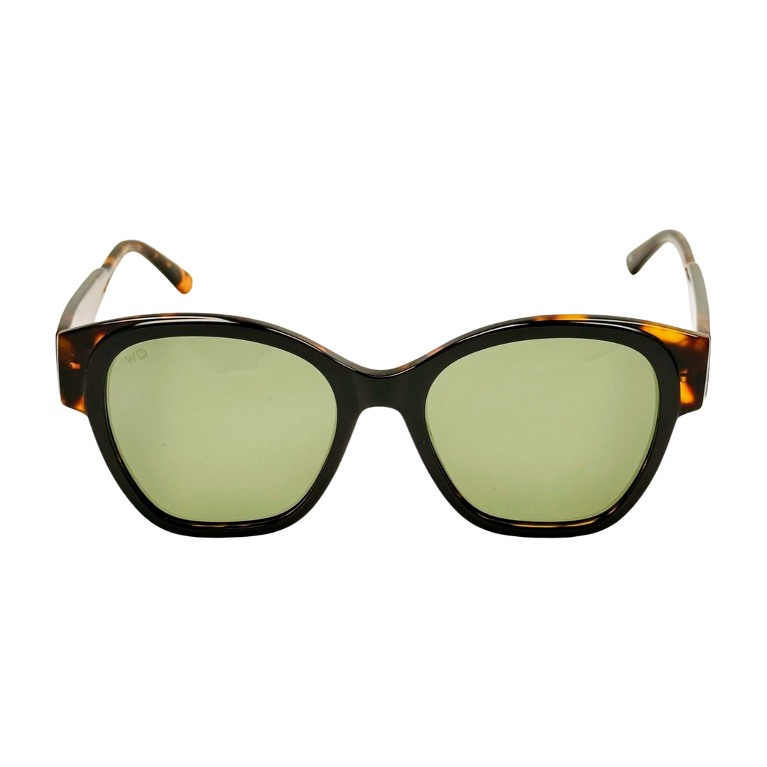 Wanderth Lentes De Sol Zeld Color Negro/animal Print Lente Verde Varilla Animal Print Armazón Negro/animal Print Diseño Fashion