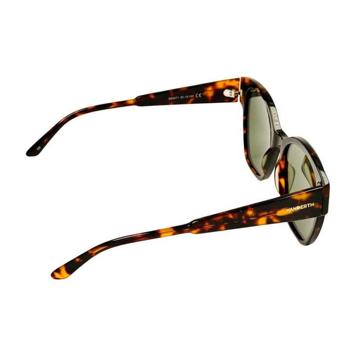 Wanderth Lentes De Sol Zeld Color Negro/animal Print Lente Verde Varilla Animal Print Armazón Negro/animal Print Diseño Fashion