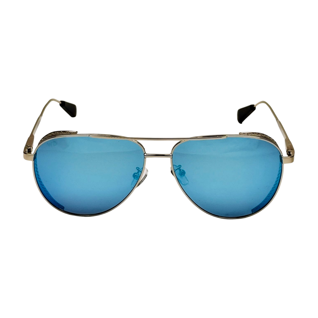 Wanderth Lentes De Sol Skyline Color Plateado Lente Azul Varilla Plateado/negro Armazón Plateado Diseño Clasicc