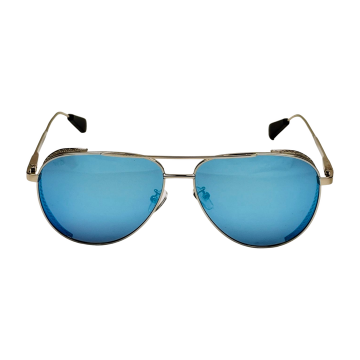 Wanderth Lentes De Sol Skyline Color Plateado Lente Azul Varilla Plateado/negro Armazón Plateado Diseño Clasicc