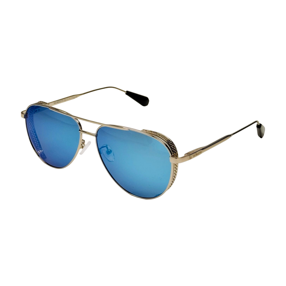 Wanderth Lentes De Sol Skyline Color Plateado Lente Azul Varilla Plateado/negro Armazón Plateado Diseño Clasicc