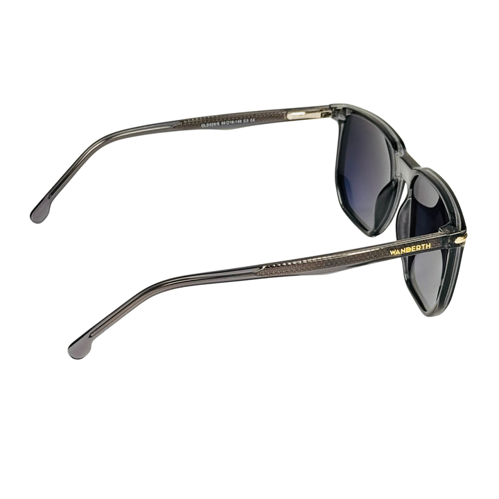 Wanderth Lentes De Sol Nebula Color Gris Transparente Lente Dorado Varilla Gris Transparente Armazón Gris Transparente Diseño Fashion