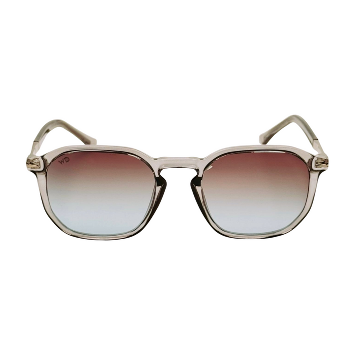 Wanderth Lentes De Sol Arcadia Color Gris Lente Marrón Varilla Gris Plateado Armazón Gris Diseño Fashion