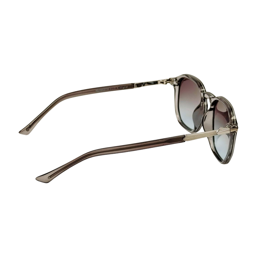 Wanderth Lentes De Sol Arcadia Color Gris Lente Marrón Varilla Gris Plateado Armazón Gris Diseño Fashion