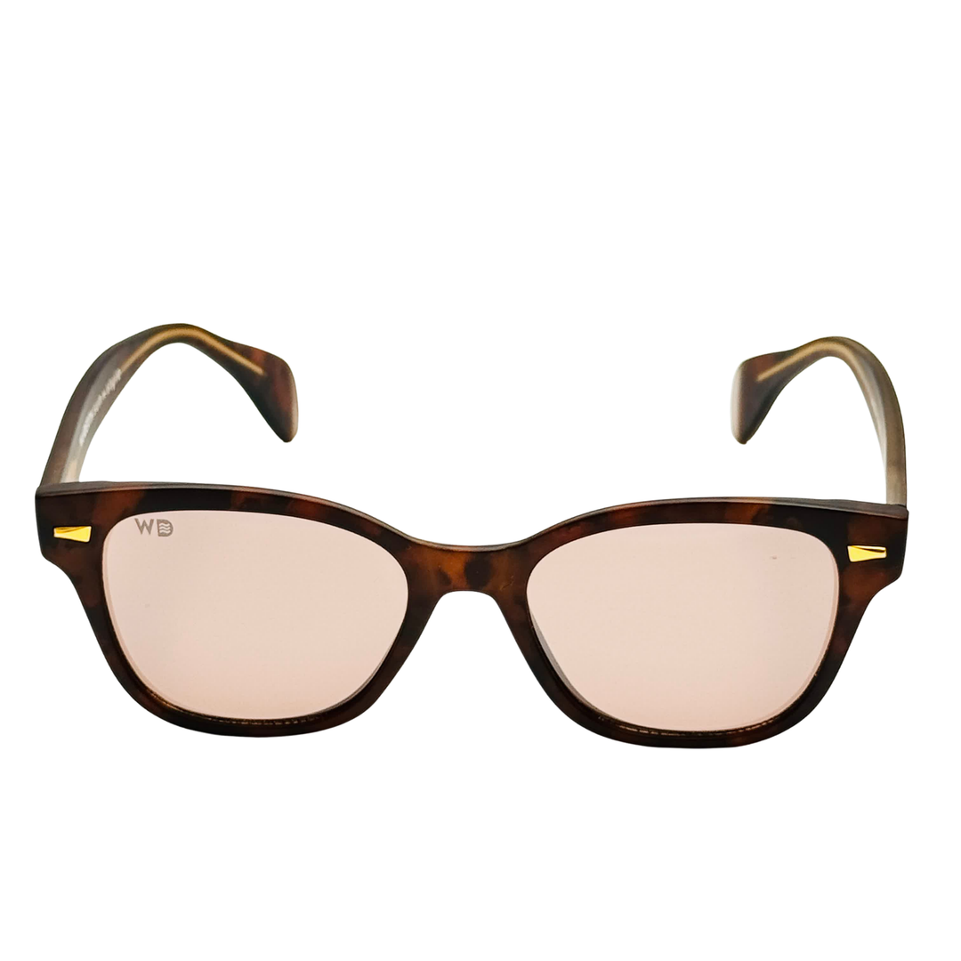 Wanderth Lentes De Sol Bruno Color Animal Print Lente Marrón Varilla Animal Print Armazón Animal Print Diseño Casual